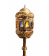 Arabian Floor Lamp in Gold with Multicolored Crystals - Shamja Model