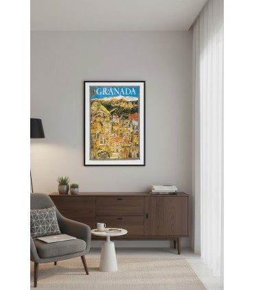 POSTER Granada Ciudad y Sierra Nevada - Albaicín Alhambra