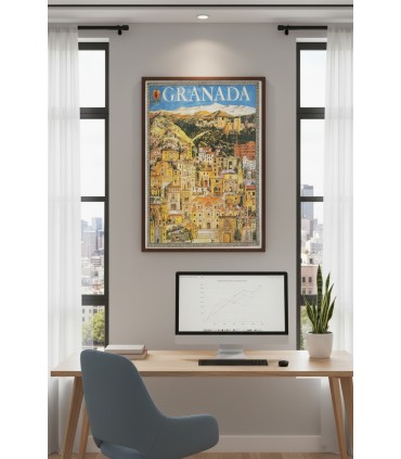 POSTER Granada Cidade e Sierra Nevada - Albaicín Alhambra