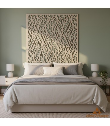 Weißes Holzgitter - Herbstdesign - 120 x 120 cm