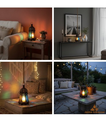 Lanterna Candela faro ottagonale - vari colori - novità