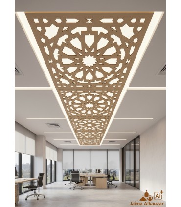 Treillis en bois 60 x 60 cm - Idéal pour faux plafond - Modèle SAQF