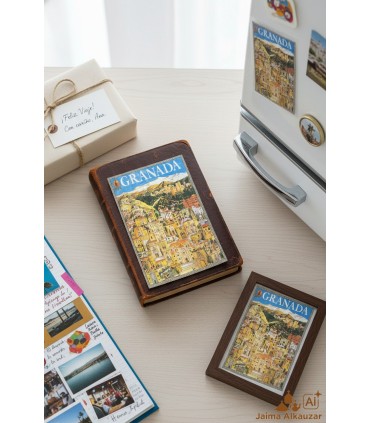 POSTKARTE - Granada und Sierra Nevada Landschaft Alhambra