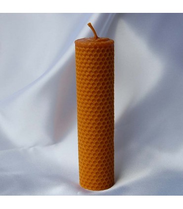 Bougie de cire vierge d'embarcation abeille ronde - 17,5 x 4 cm