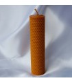Bougie de cire vierge d'embarcation abeille ronde - 17,5 x 4 cm