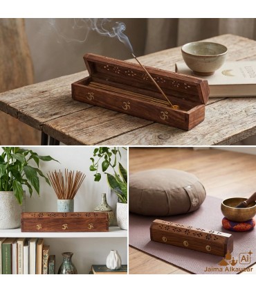 Incenso queimador peito - cones e bastonetes - compartimentos - novidade