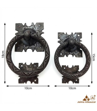 Tirador Llamador Puerta Herraje Rustico Forja Artesanal Marroquí - Estilo Antiguo Vintage Tirador nº4