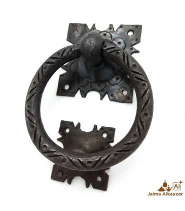 Tirador Llamador Puerta Herraje Rustico Forja Artesanal Marroquí - Estilo Antiguo Vintage Tirador nº4
