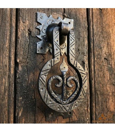 Tirador Llamador Puerta Herraje Rustico Forja Artesanal Marroquí - Estilo Antiguo Vintage Tirador nº1