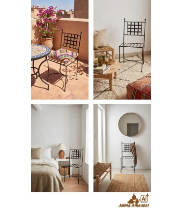 Handcrafted Moroccan Forge Chair - Rigid Structure