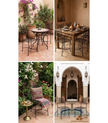 Handcrafted Moroccan Forge Chair - Rigid Structure