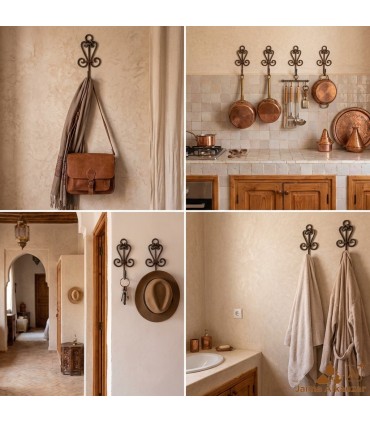 Forge Arab Hanger Coat Rack - Andalusian Decoration-Moroccan Crafts - WAHID Hadid Model