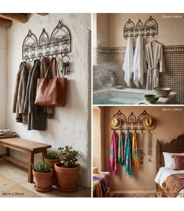 Garderobe oder Kleiderbügel Forge - 6 Arme - Arabisch - Modell RAFUF - Online