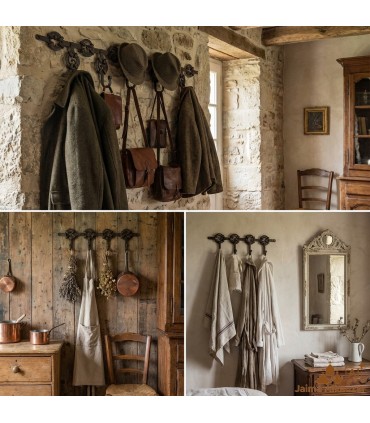 Ofício de cabide de ferro forjado - projeto árabe - 2 tamanhos