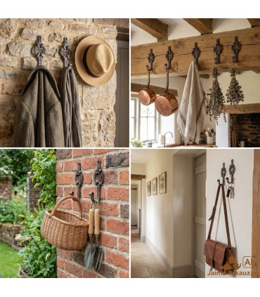 Handcrafted Forge Hanger - Arabic Design - Deluxe Quality - 14 cm Public