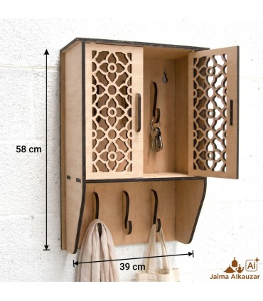 Armadio + Appendiabiti - 100% Legno - Modello Jaima