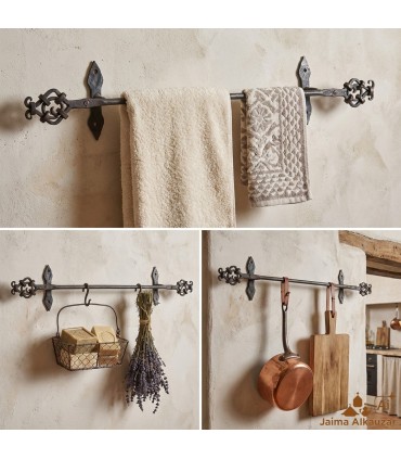 Wrought Iron Towel Rack - Deluxe Quality - 3 Models - 84 cm Online