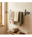 Porta asciugamani in ferro battuto - qualità Deluxe - 3 modelli - 84 cm