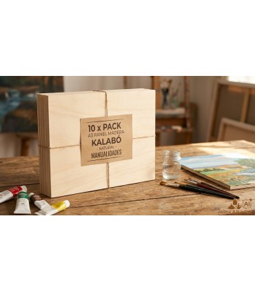 Pack 10 Paneles Madera Kalabó A3 - Tableros para Manualidades y Pintura