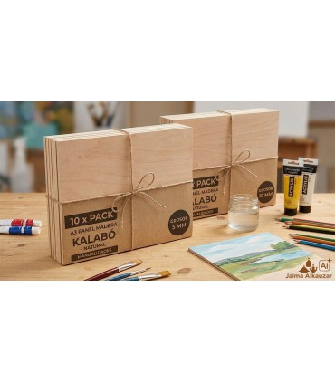 Pack 10 Holzpaneele Kalabó A3 - Bretter für Handwerk und Malerei
