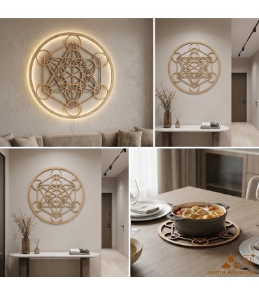 Cuadro Decorativo Celosía Oriental Madera - Decoración Oriental - Corte Láser - Modelo Megatron