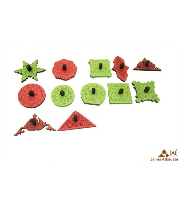 Puzzle mit 12 arabischen Gitterstücken