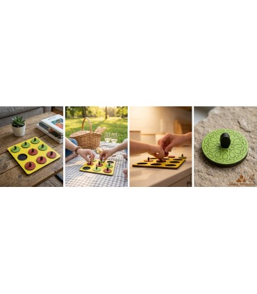 Jeu Tic Tac Toe avec des pièces de treillis arabes