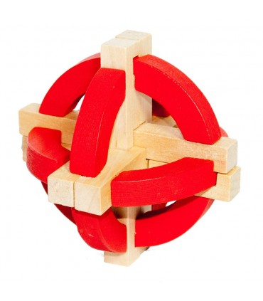 Puzzle Madera Esfera Arcos - Ingenio - Rompecabezas - 10 cm