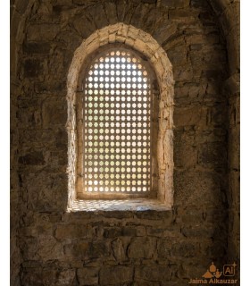 Arab Window - Arab Metal Lattice Naafila Abiad Model - 60 x 34 cm - 3 mm Metal