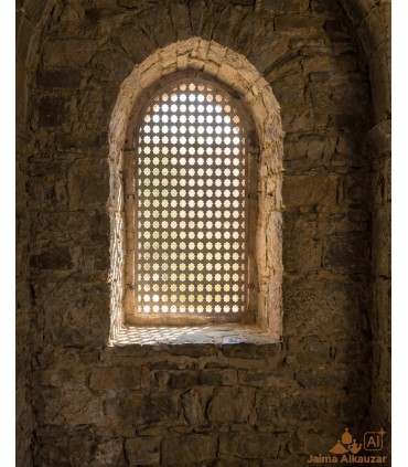 Arab Window - Arab Metal Lattice Naafila Abiad Model - 60 x 34 cm - 3 mm Metal