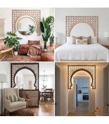 Bois de célosie découpé au laser andalou design andalou modèle Bab Alcazar
