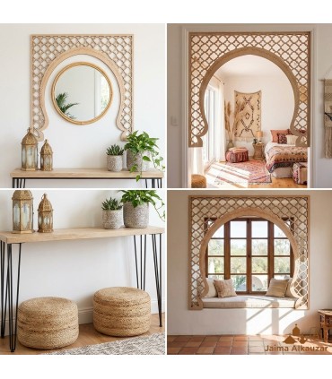 Celosia-Holz, lasergeschnittenes andalusisches andalusisches Design, Modell Bab Alcazar