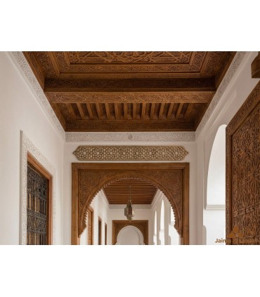 Celosía Árabe DM Corte Láser - Decoración Andalusí - Diseño Arabesk - 80x10cm