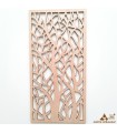 Image Décorative en Bois Treillis Arabe - Décoration Abstraite - Découpe Laser - Modèle Shita - 60 x 30 cm