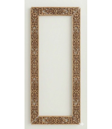 Lattice frame laser cut 4 slanted pieces - Wood Model Alimuna