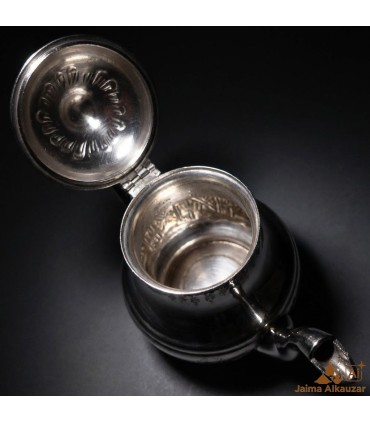 Teapot for Moroccan Moorish Tea Alpaca Embossed Moroccan Crafts - Galida Model