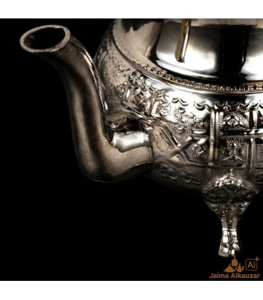 Théière Moruna Alpaga En Relief Artisanat Marocain - Modèle Maghreb aadi Rijli