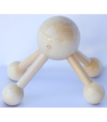Octopus Massager - Wood - 10 x 8 cm