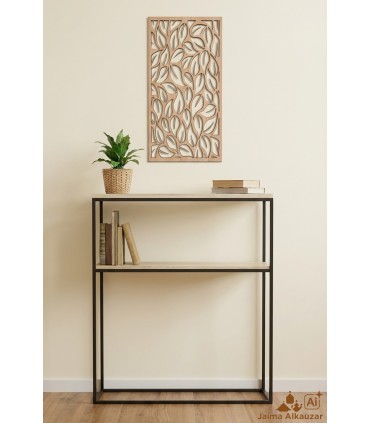 Wooden Arabic Lattice Decorative Picture - Abstract Decoration - Laser Cut - Saif Model - 60 x 30 cm