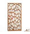 Quadro decorativo reticolo arabo in legno - Decorazione astratta - Taglio laser - Modello Saif - 60 x 30 cm