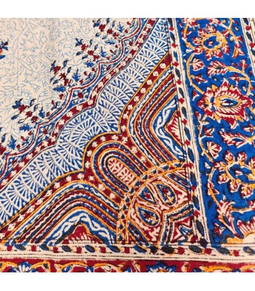 Handmade Rectangular Cotton Rug - Handmade with Vegetable Dyes