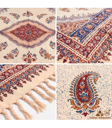 Handmade Rectangular Cotton Rug - Handmade with Vegetable Dyes