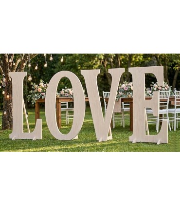 Giant Wooden Letters for Events and Weddings | Jaima Alkauzar Boho