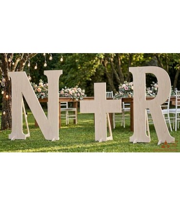 Letras de Madera Gigantes para Eventos y Bodas | Jaima Alkauzar Boho