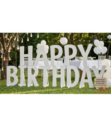 Giant Wooden Letters for Events and Weddings | Jaima Alkauzar Boho