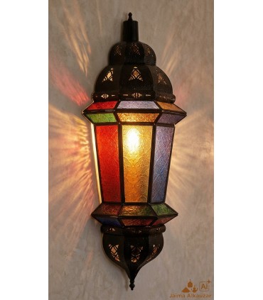 Elongated Arabic Wall Lamp - Moroccan Decoration - Bollut Model