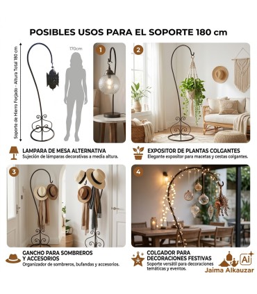 Gancio di lampade - ferro battuto - design arabo