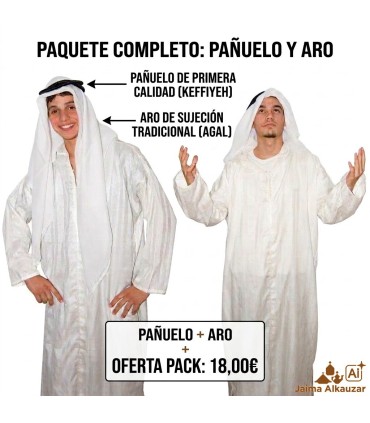 Saudi Arabian Scarf + Ring - Bedouin Turban