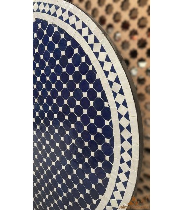 Mesa Mosaico Redonda - Azulejos Zellige - Decoración Jardín - Modelo Tam Tam