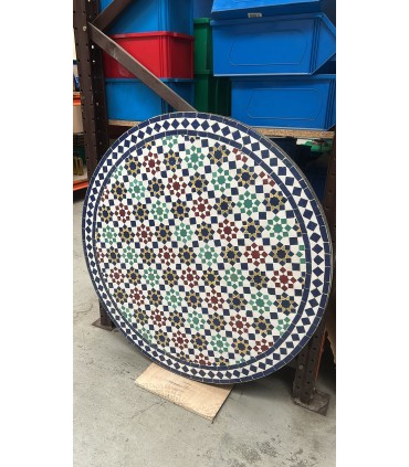Mesa Mosaico Artesanal - Zellige - Decoración Marroquí - Jardín Modelo FARHAN